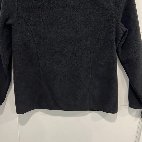 Karen Scott black fleece zip  up size small - Picture 10 of 10